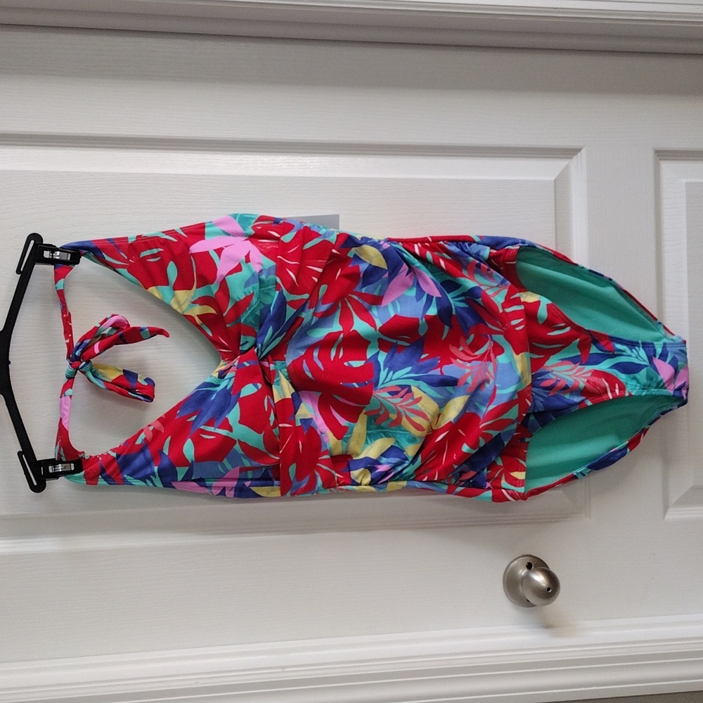 Liz Claiborne Tropical Island Swim, Size 14 - Picture 3 of 10